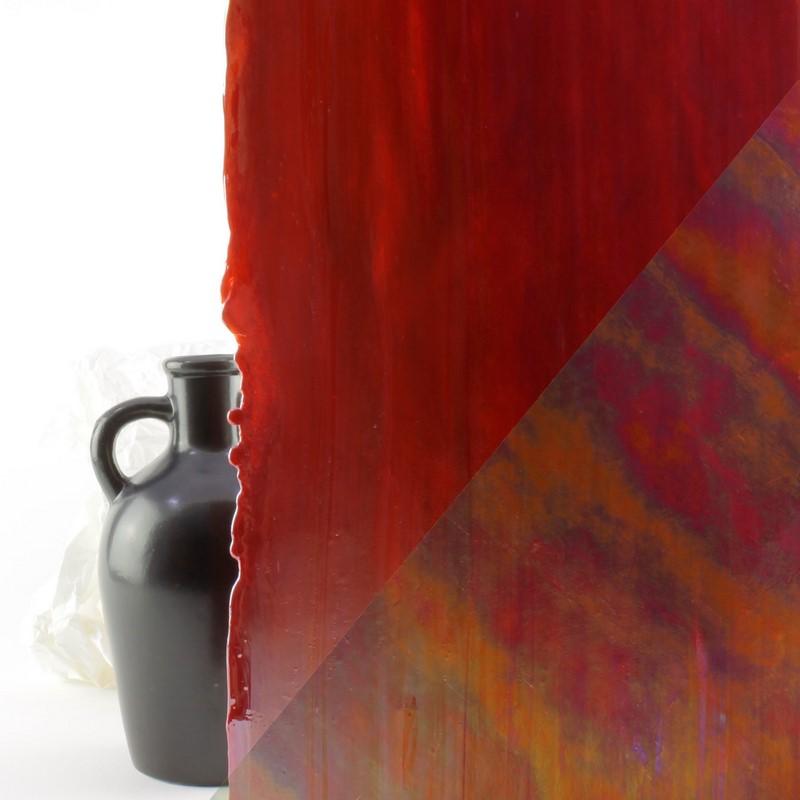 Vidrio Opalescente Rojo Iris