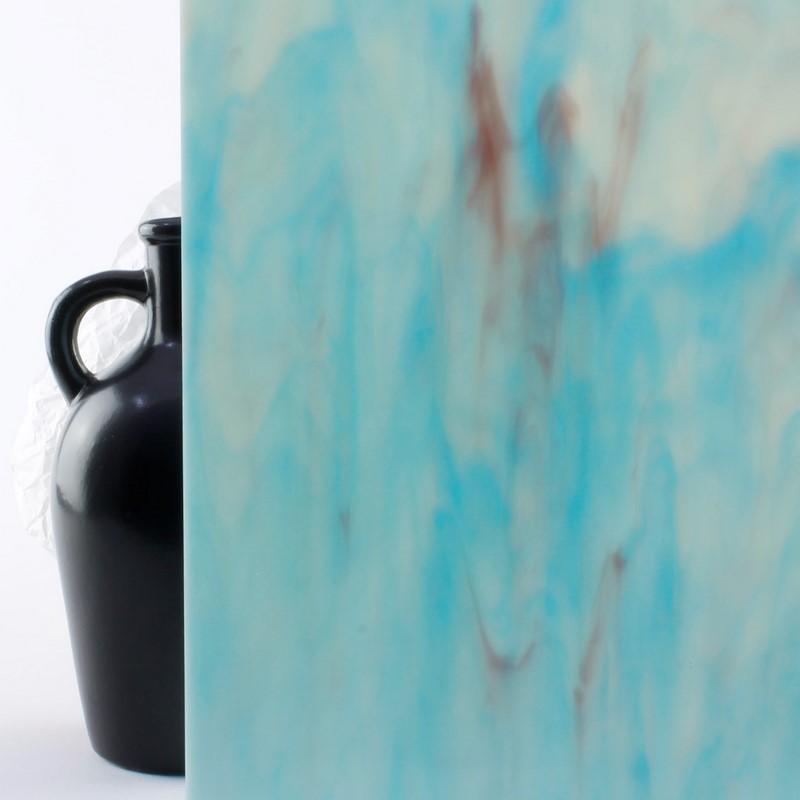 Vidrio opalescente celeste