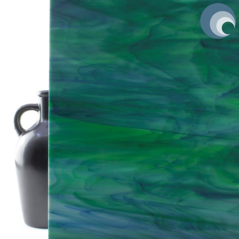 Vidrio Translucido Verde Oscuro y Azul 623-7S-F OCS96