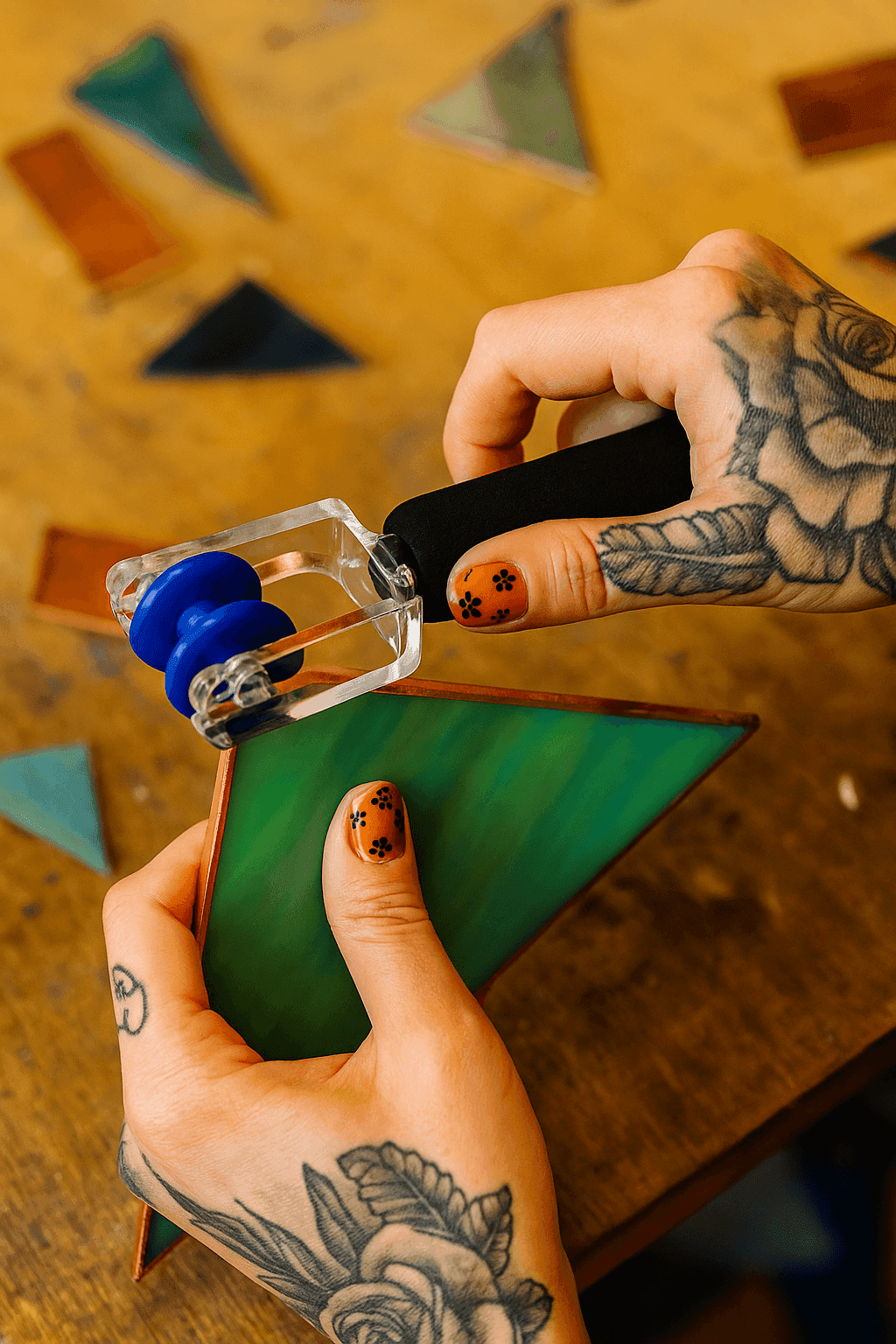 Rodillo aplicador y bruñidor