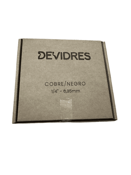 Cinta adhesiva de cobre/negro 1/4'' - 6,35mm