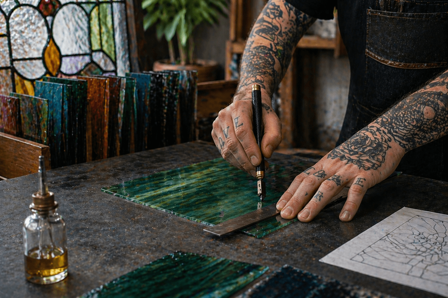 Cómo cortar vidrio artístico sin que se rompa: técnica y herramientas