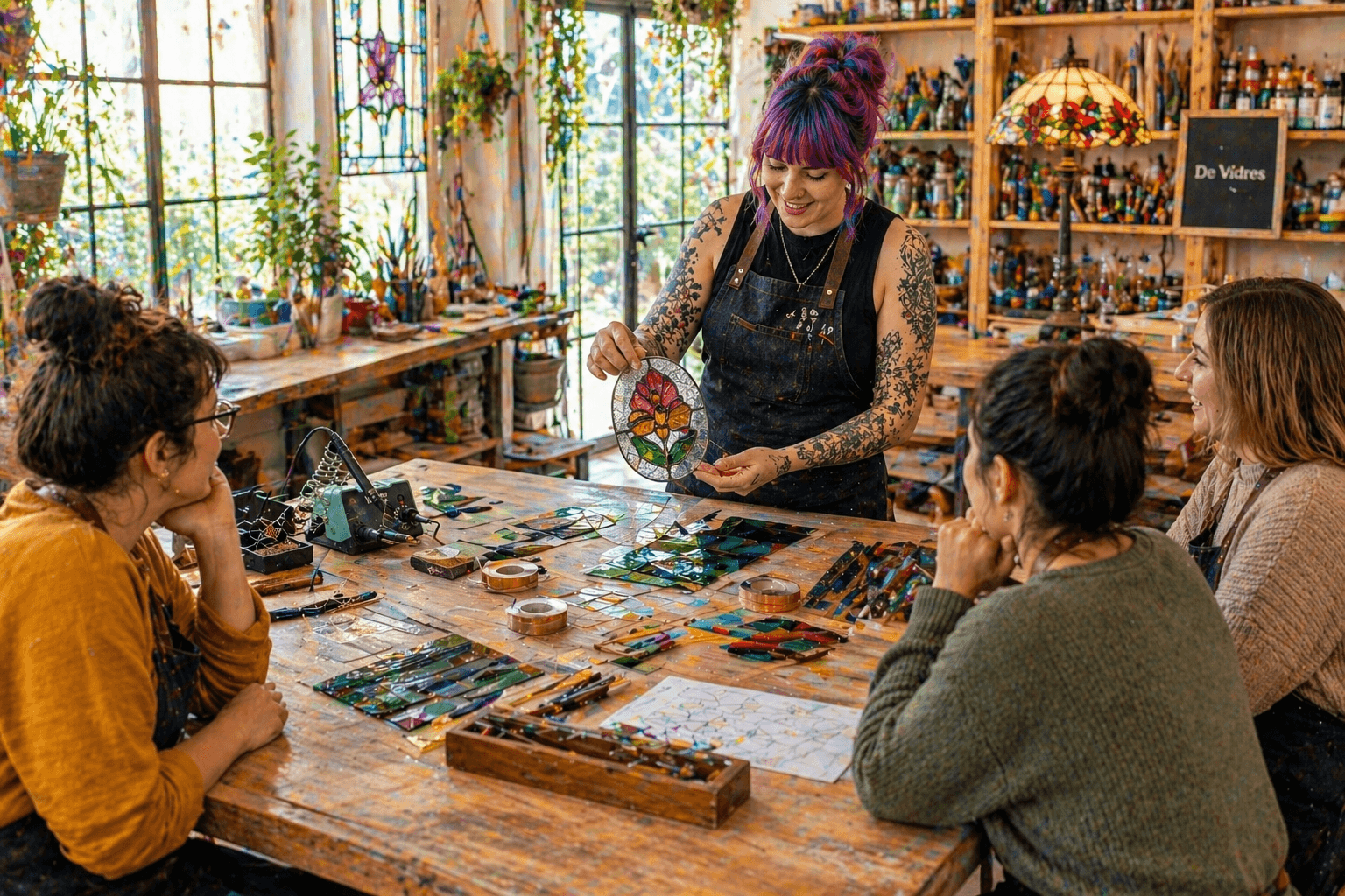 Aprender vitral Tiffany: qué esperar de un curso de iniciación