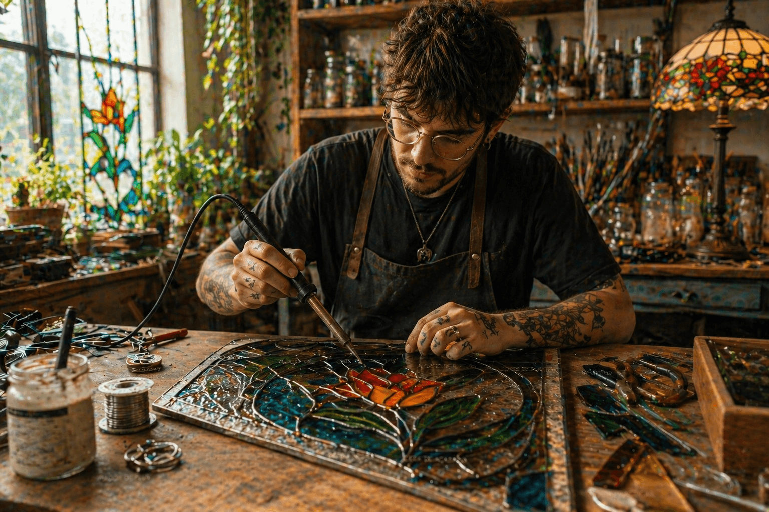 Kit completo para empezar en vitral Tiffany: qué necesitas y qué no